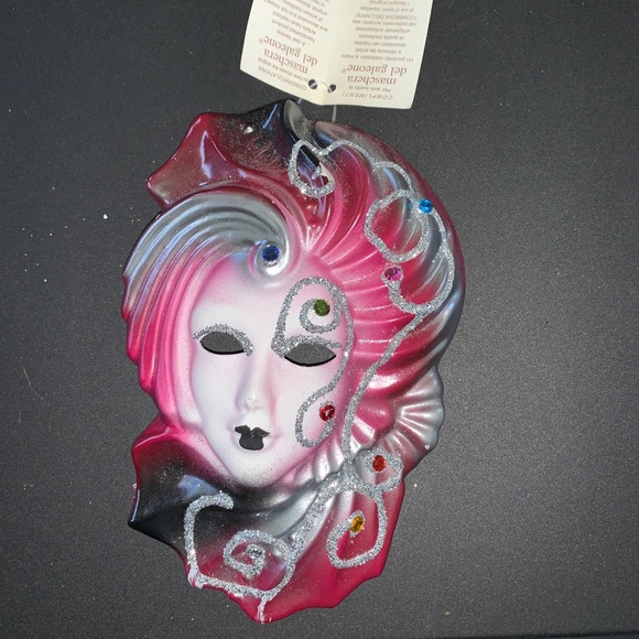 New Vintage Authentic La Maschera Del Galeone Hand Crafted ceramic gems mask - Picture 1 of 5